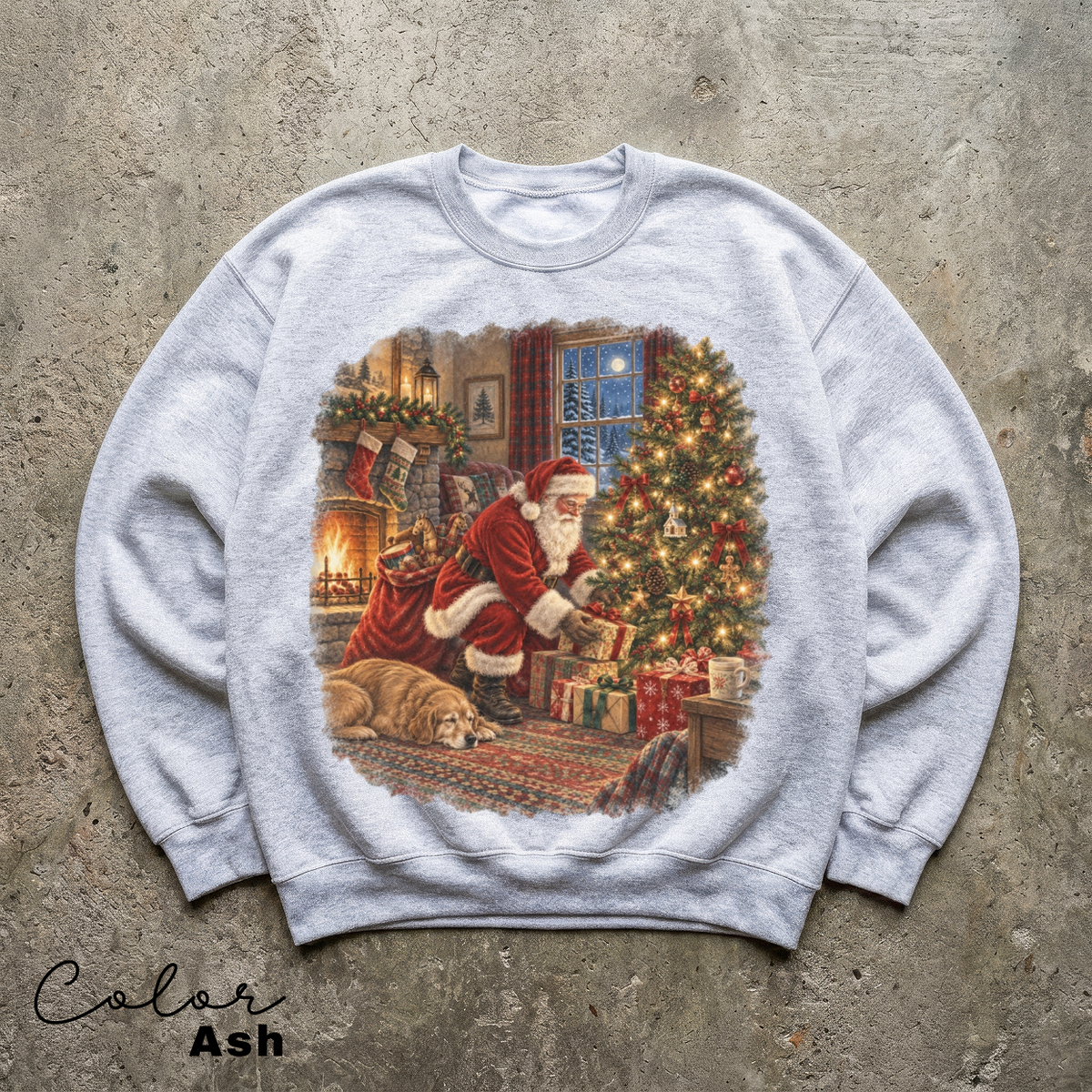 Retro 90s Christmas Sweatshirt, Vintage Style Santa, Cozy Holiday Crewneck,