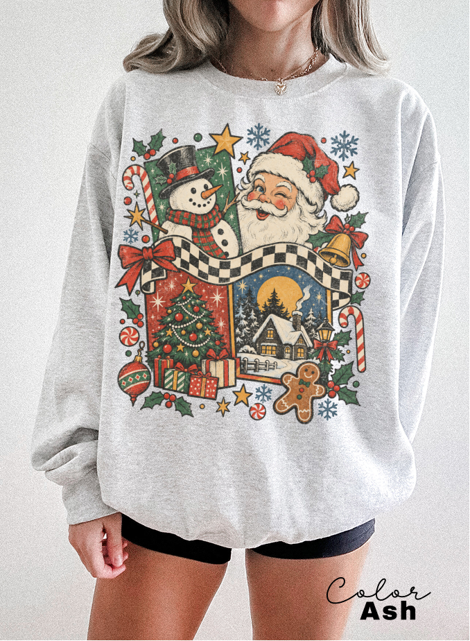 Christmas Vintage Sweatshirt, Retro Crewneck, Retro Winter Pullover, Retro Christmas