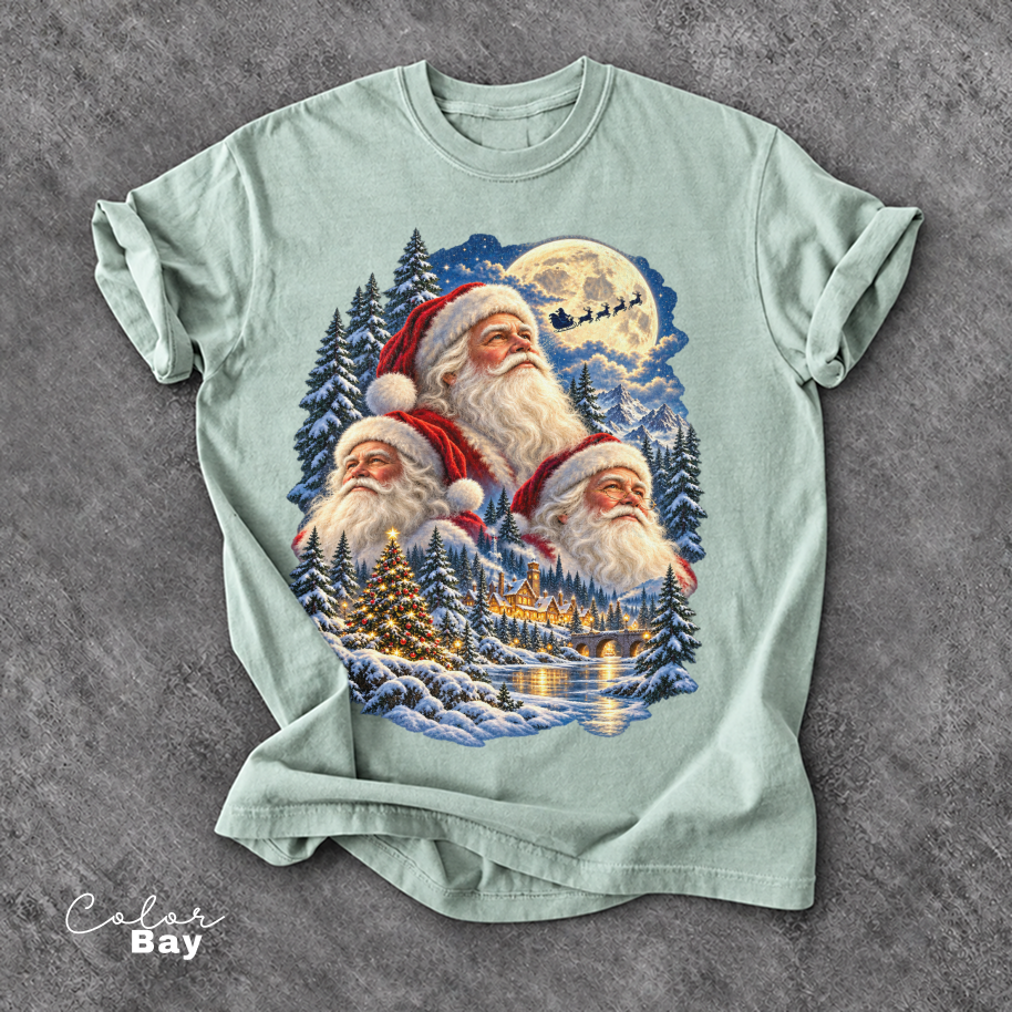 Retro Santa Christmas Shirt, Vintage Christmas 90s Tee, Santa Claus Face Shirt, Comfort Colors Tee