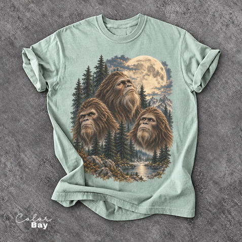 Bigfoot Retro Nature Shirt, Comfort Colors Tee