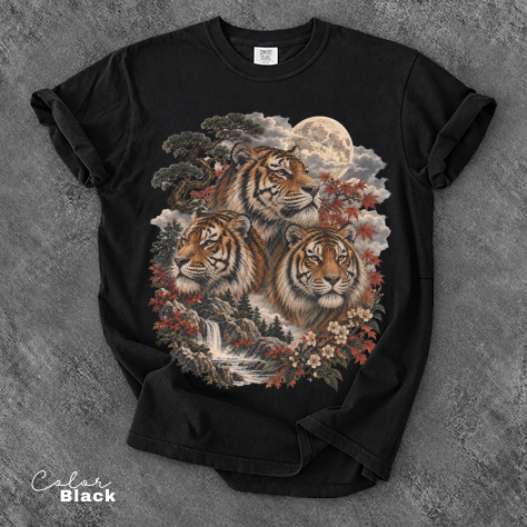 Vintage Tiger Tee, Retro 90s Style Tee,