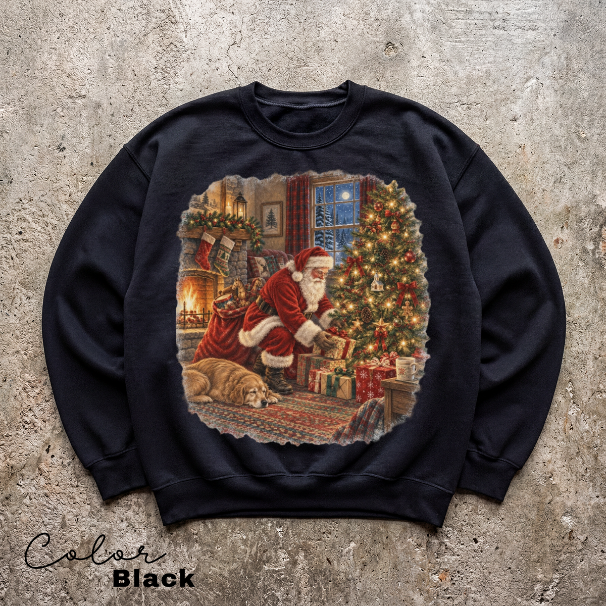 Retro 90s Christmas Sweatshirt, Vintage Style Santa, Cozy Holiday Crewneck,