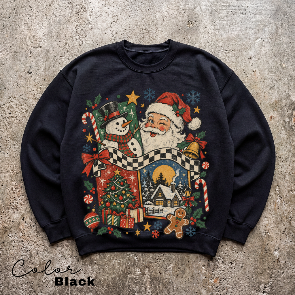 Christmas Vintage Sweatshirt, Retro Crewneck, Retro Winter Pullover, Retro Christmas