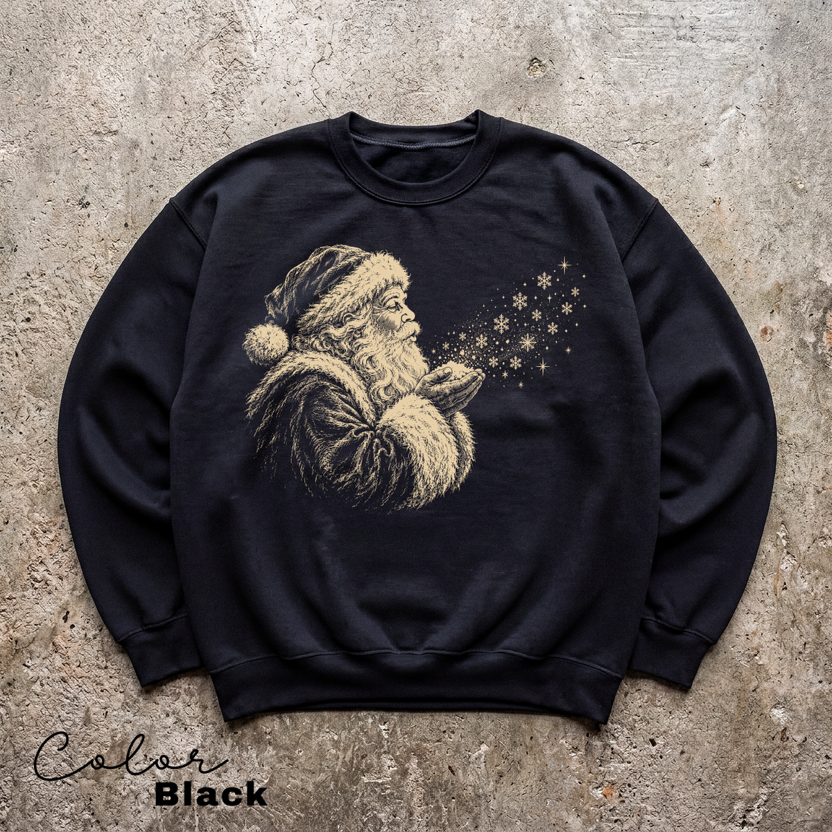 Santa Claus Sweatshirt, Vintage Christmas Crewneck, Holiday Winter Pullover, Retro Christmas Sweatshirt