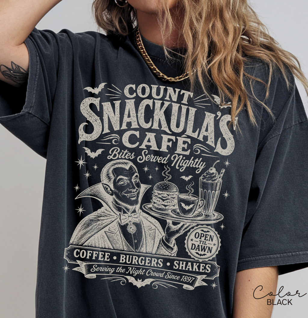 Retro Halloween Tee, Vampire Graphic Tee, Spooky Vintage Shirt