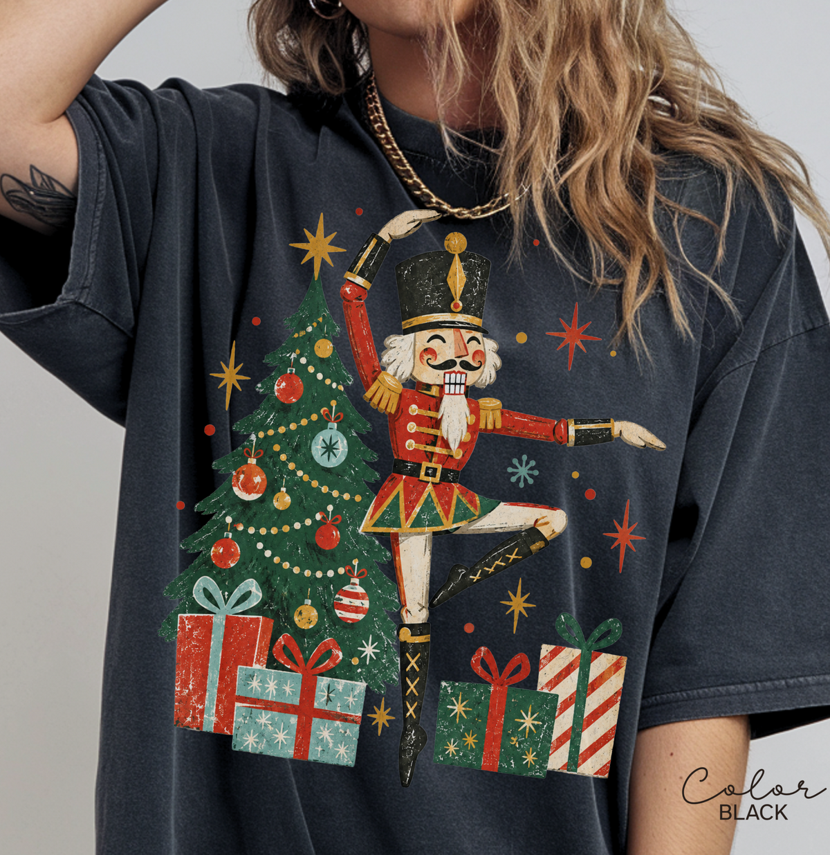 Nutcracker Dancing Shirt, Vintage Christmas Dancer Tee, Nutcracker Graphic Tee, Comfort Colors