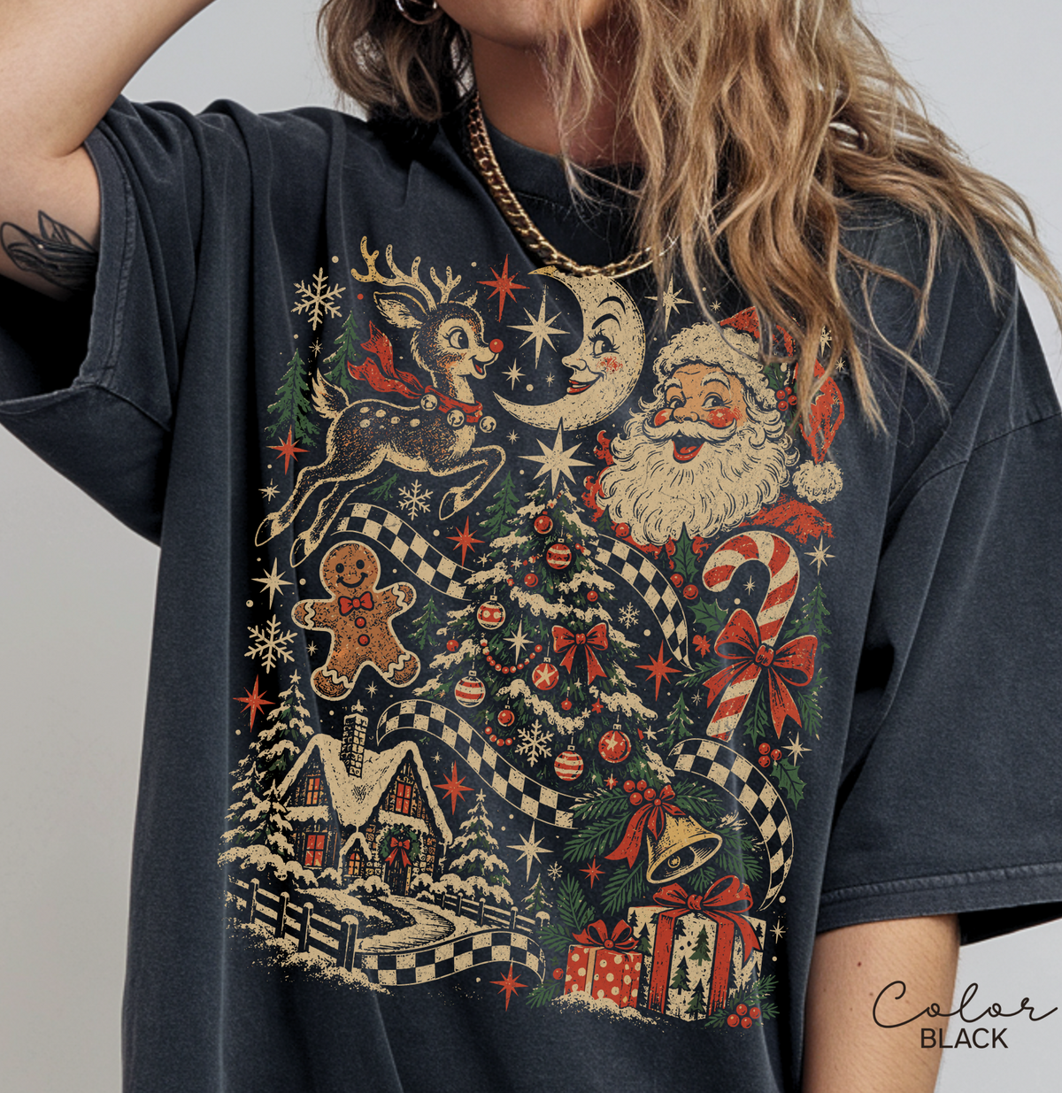 Vintage Christmas T-Shirt, Retro Christmas, Comfort Colors Tee
