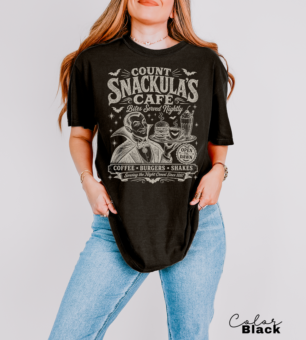 Retro Halloween Tee, Vampire Graphic Tee, Spooky Vintage Shirt