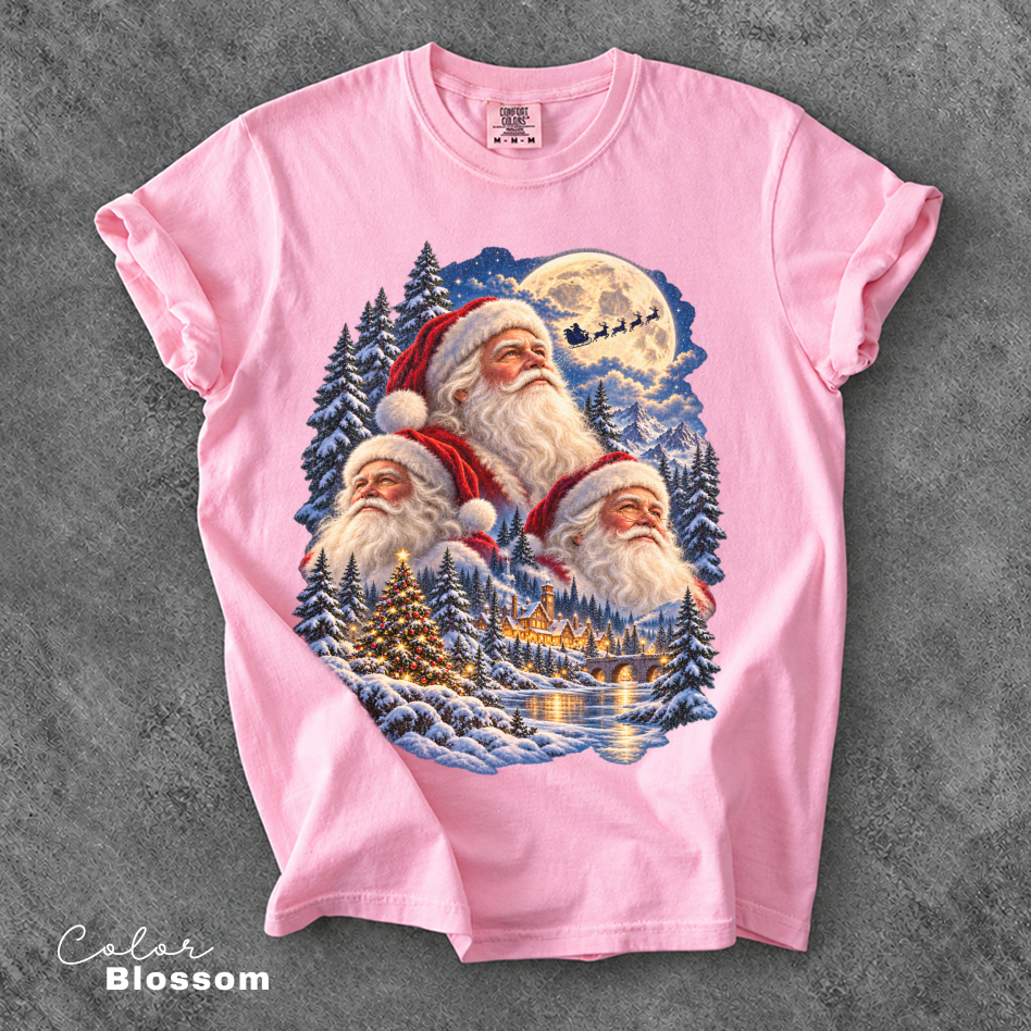 Retro Santa Christmas Shirt, Vintage Christmas 90s Tee, Santa Claus Face Shirt, Comfort Colors Tee