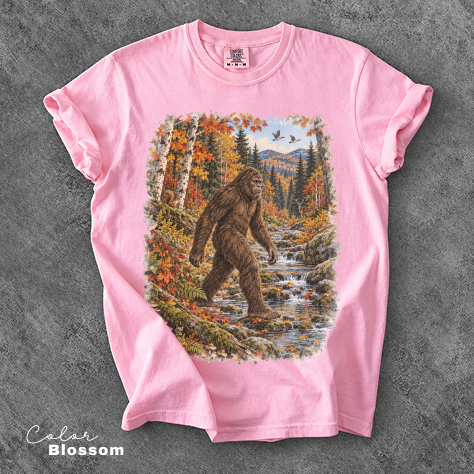 Retro Bigfoot Shirt, Nature Sasquatch Tee