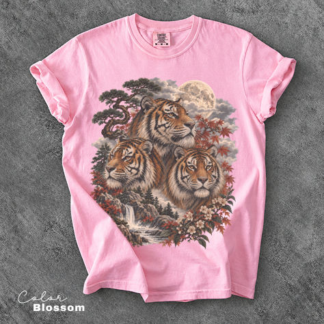 Vintage Tiger Tee, Retro 90s Style Tee,