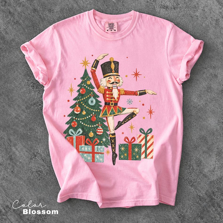 Nutcracker Dancing Shirt, Vintage Christmas Dancer Tee, Nutcracker Graphic Tee, Comfort Colors