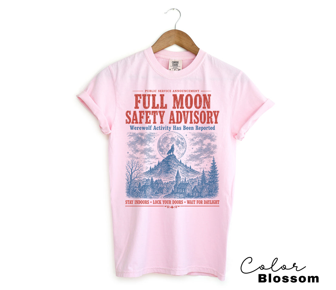 Retro Halloween Werewolf T-Shirt,fake Halloween Public Service Announcement