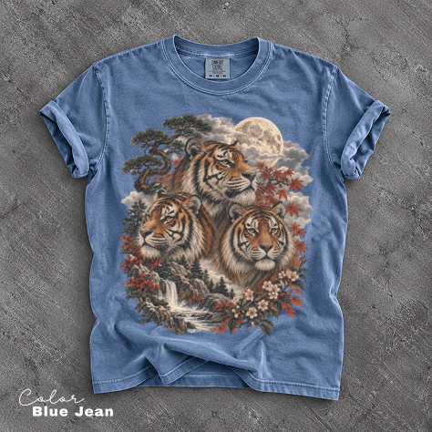 Vintage Tiger Tee, Retro 90s Style Tee,