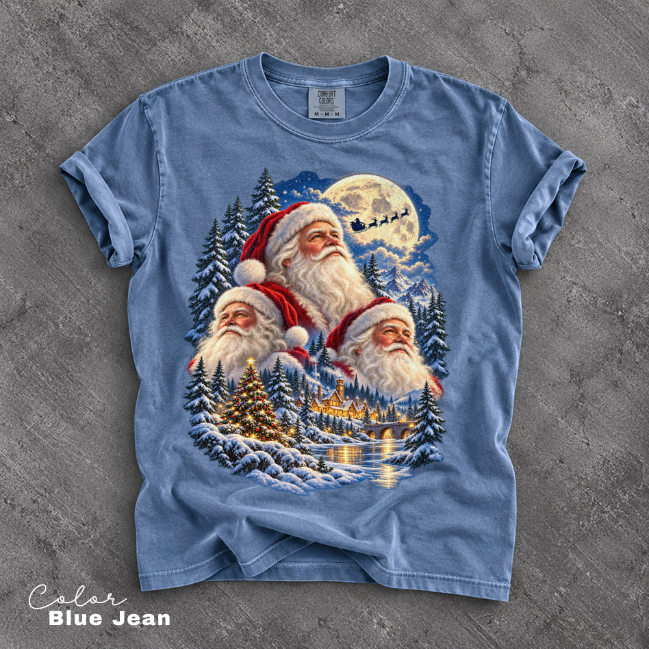 Retro Santa Christmas Shirt, Vintage Christmas 90s Tee, Santa Claus Face Shirt, Comfort Colors Tee