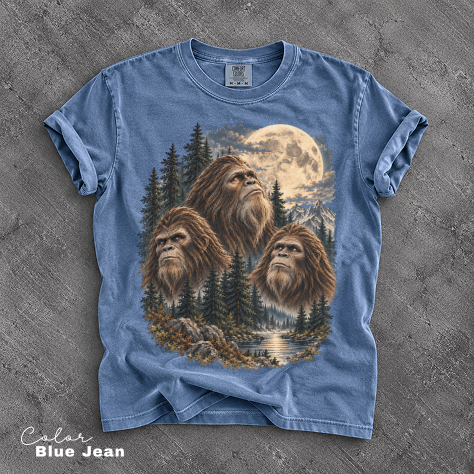 Bigfoot Retro Nature Shirt, Comfort Colors Tee