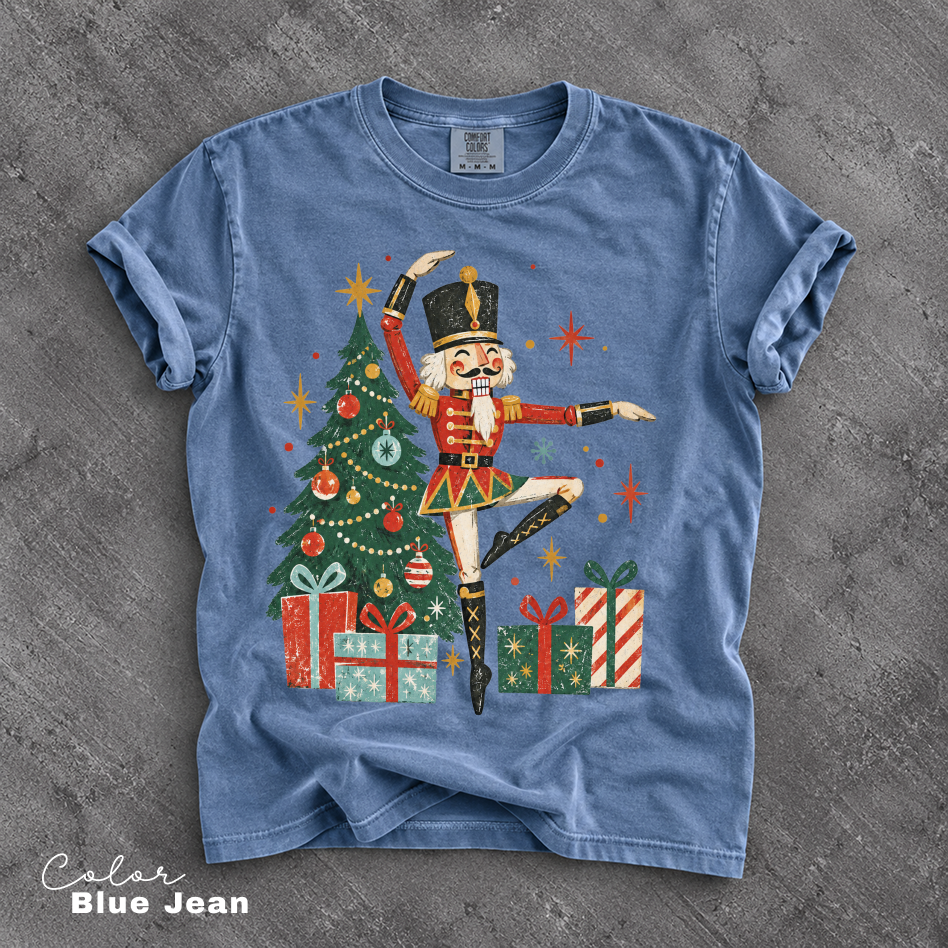 Nutcracker Dancing Shirt, Vintage Christmas Dancer Tee, Nutcracker Graphic Tee, Comfort Colors