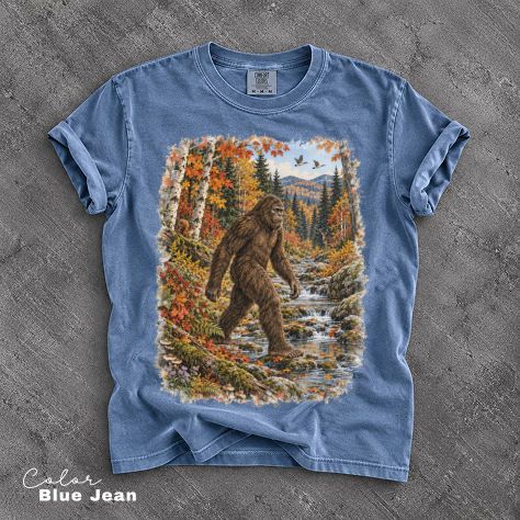 Retro Bigfoot Shirt, Nature Sasquatch Tee