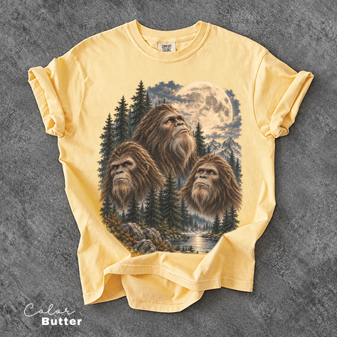 Bigfoot Retro Nature Shirt, Comfort Colors Tee