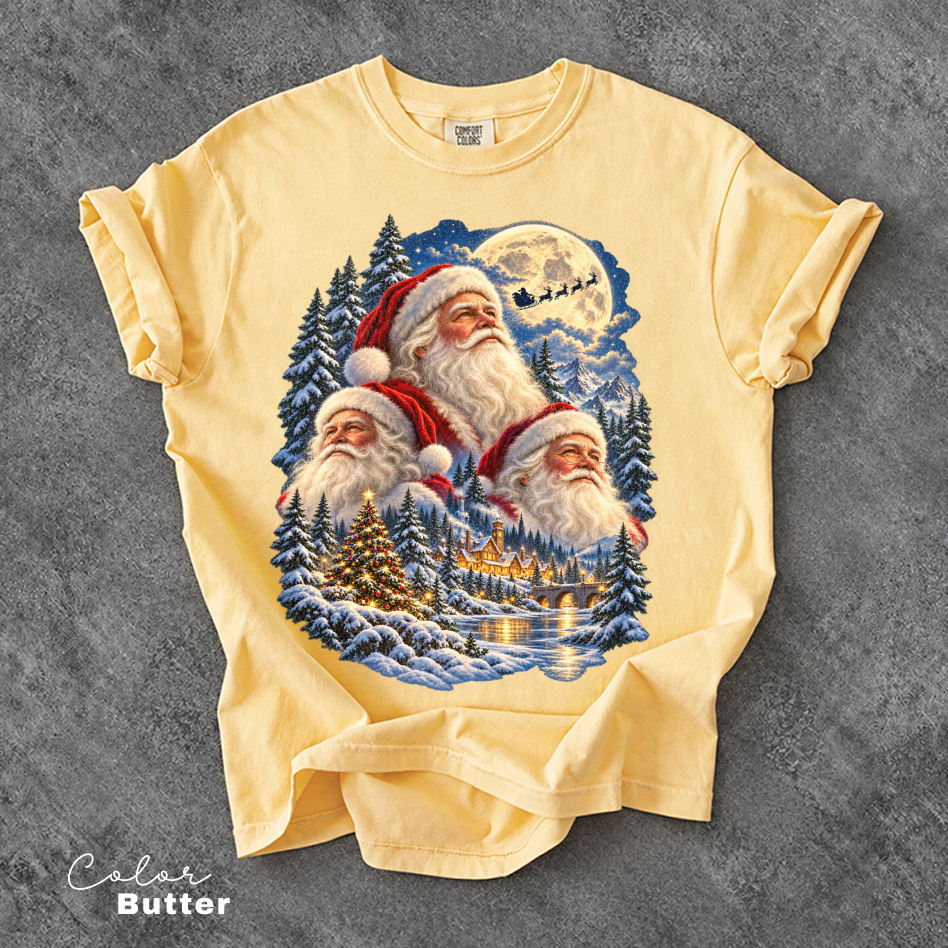 Retro Santa Christmas Shirt, Vintage Christmas 90s Tee, Santa Claus Face Shirt, Comfort Colors Tee