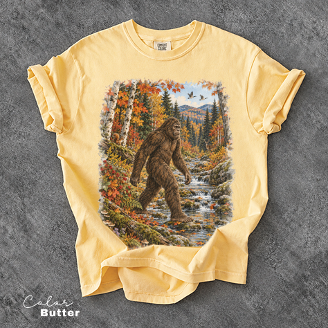Retro Bigfoot Shirt, Nature Sasquatch Tee