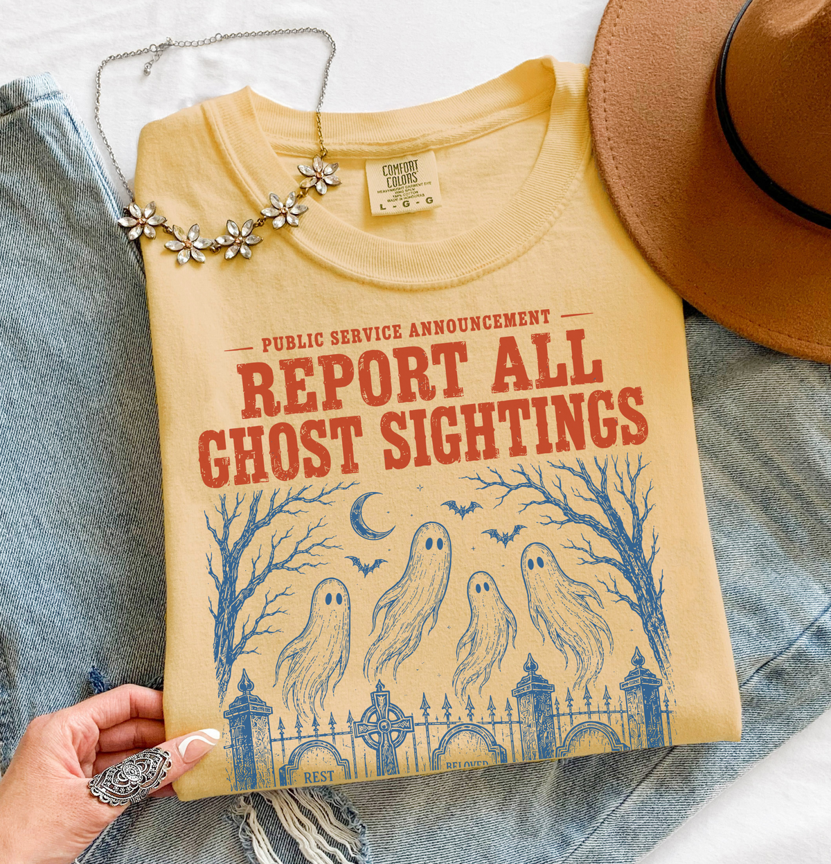 Halloween Ghost Shirt, Fake Halloween Public Service Announcement