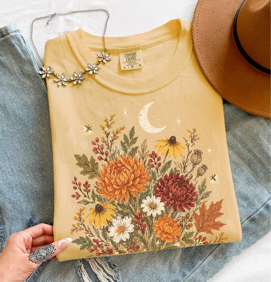 Vintage Floral Book Lover T-Shirt