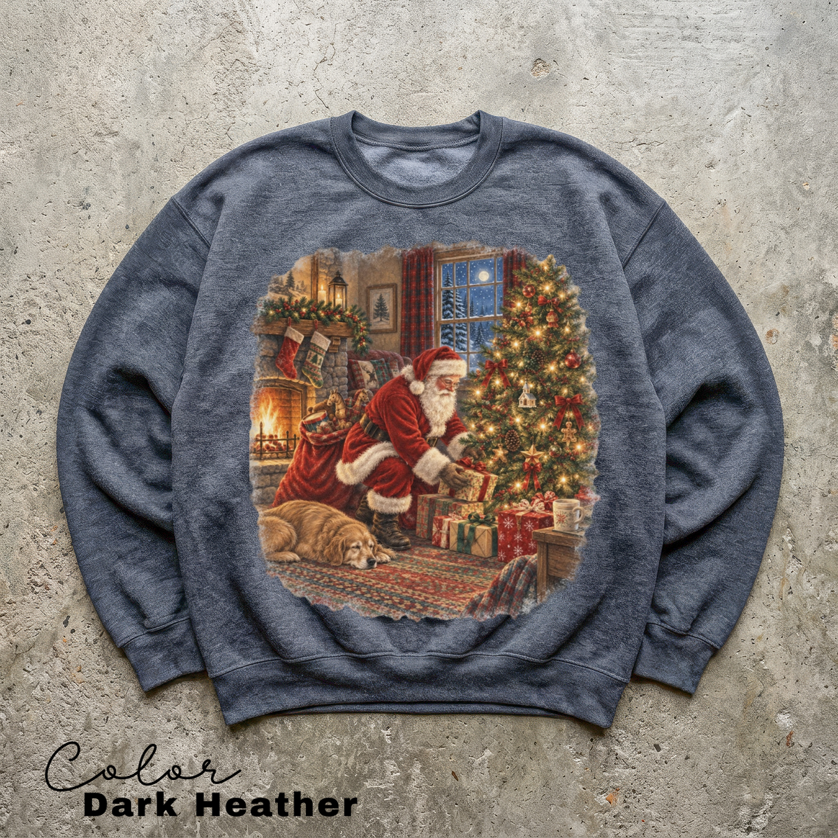 Retro 90s Christmas Sweatshirt, Vintage Style Santa, Cozy Holiday Crewneck,