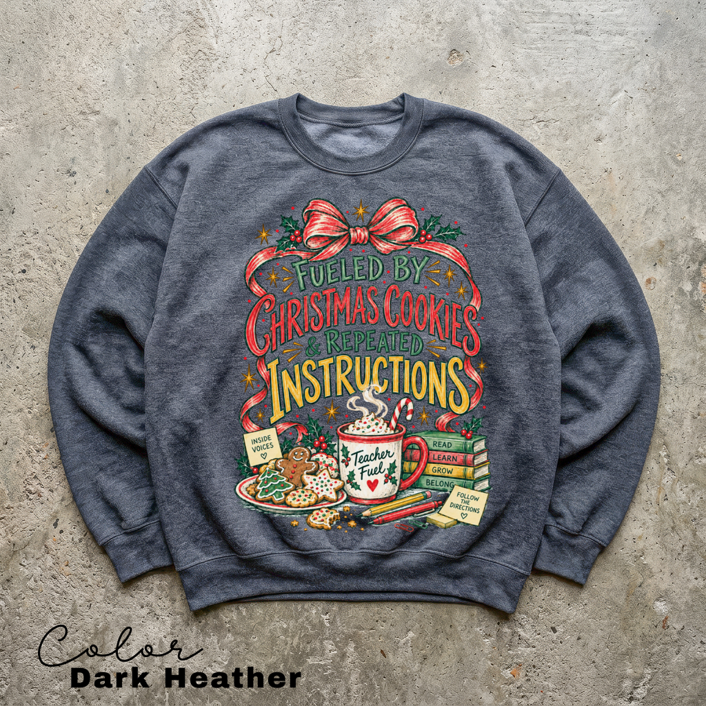 Teacher Christmas Sweatshirt, Holiday Teacher Crewneck, Retro Christmas Teacher Pullover, Teacher Gift Sweatshirt