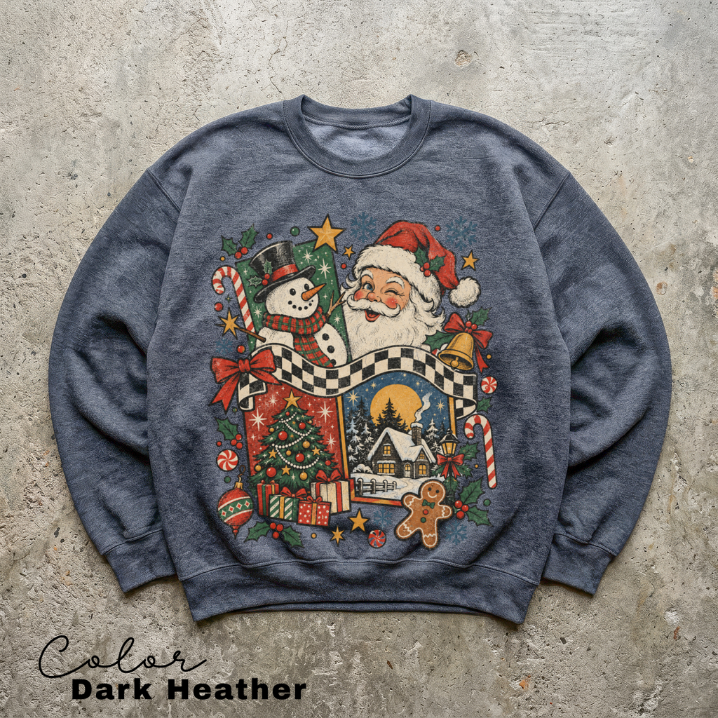Christmas Vintage Sweatshirt, Retro Crewneck, Retro Winter Pullover, Retro Christmas