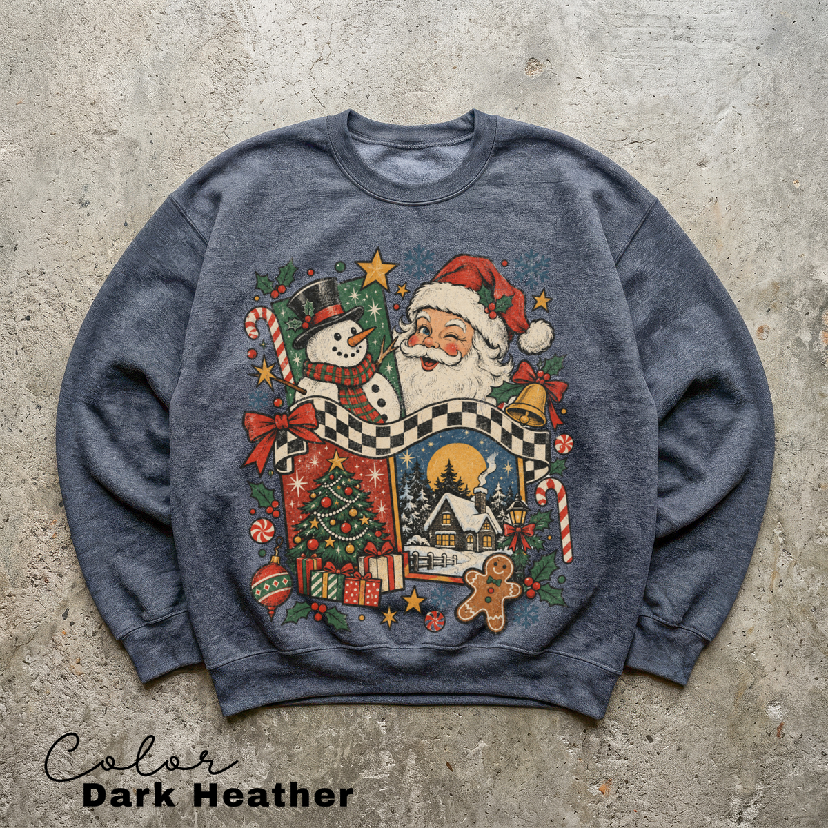 Christmas Vintage Sweatshirt, Retro Crewneck, Retro Winter Pullover, Retro Christmas
