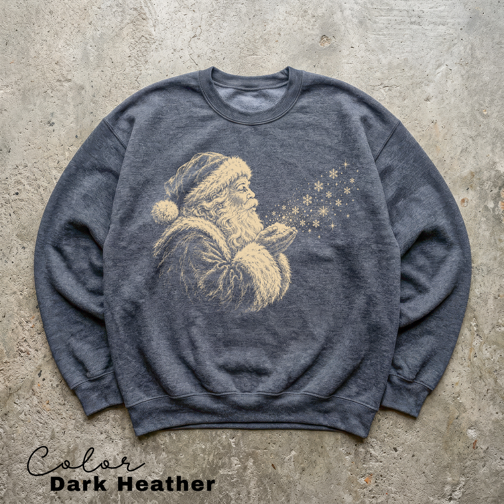 Santa Claus Sweatshirt, Vintage Christmas Crewneck, Holiday Winter Pullover, Retro Christmas Sweatshirt