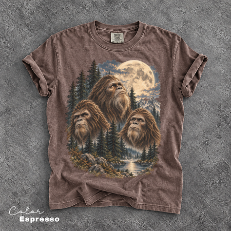 Bigfoot Retro Nature Shirt, Comfort Colors Tee