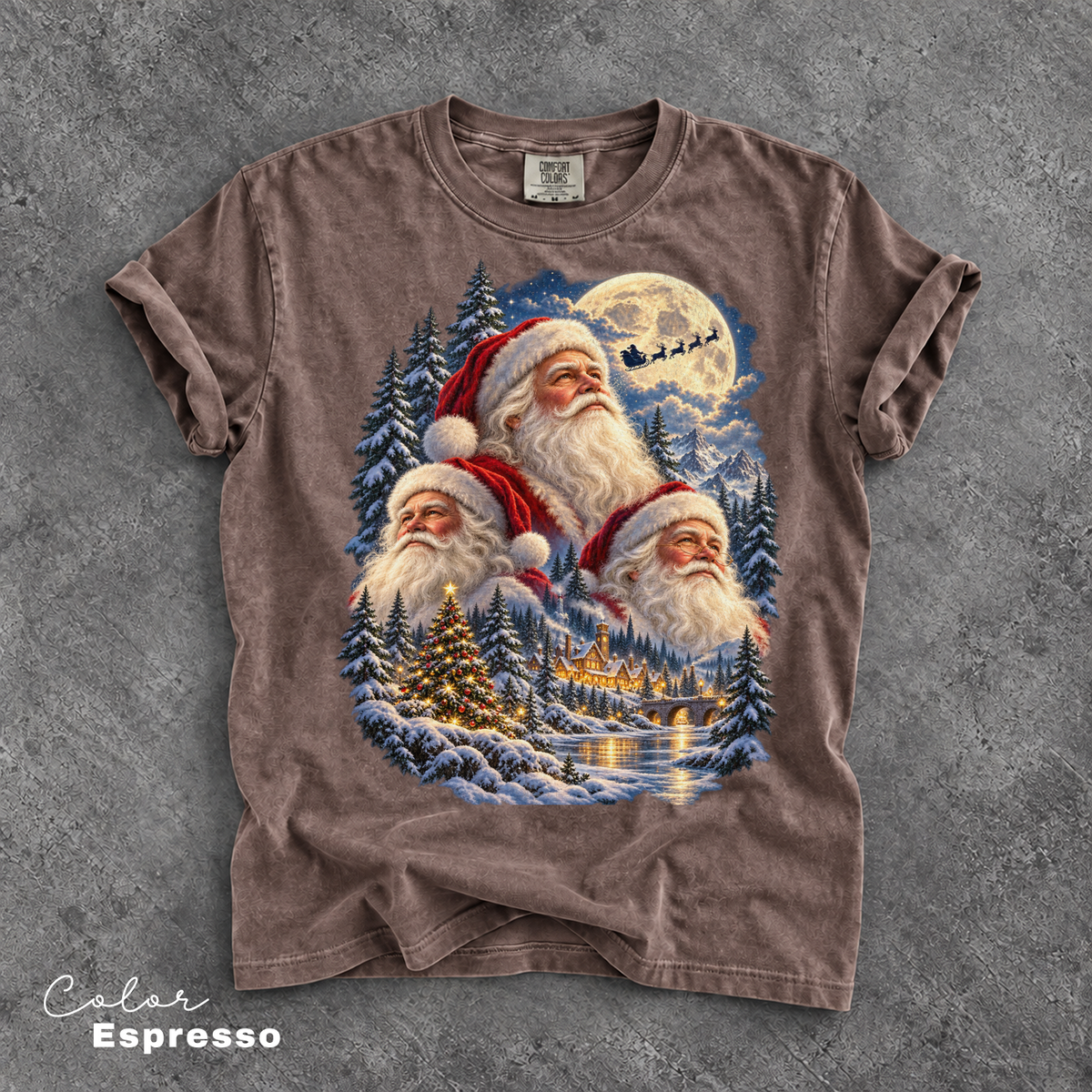 Retro Santa Christmas Shirt, Vintage Christmas 90s Tee, Santa Claus Face Shirt, Comfort Colors Tee