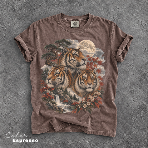 Vintage Tiger Tee, Retro 90s Style Tee,