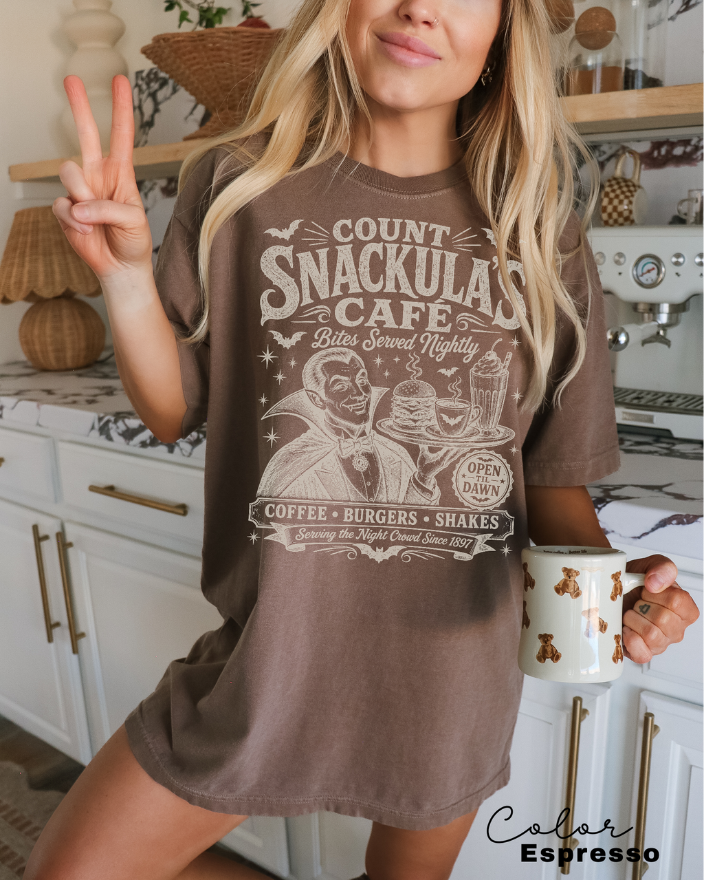 Retro Halloween Tee, Vampire Graphic Tee, Spooky Vintage Shirt