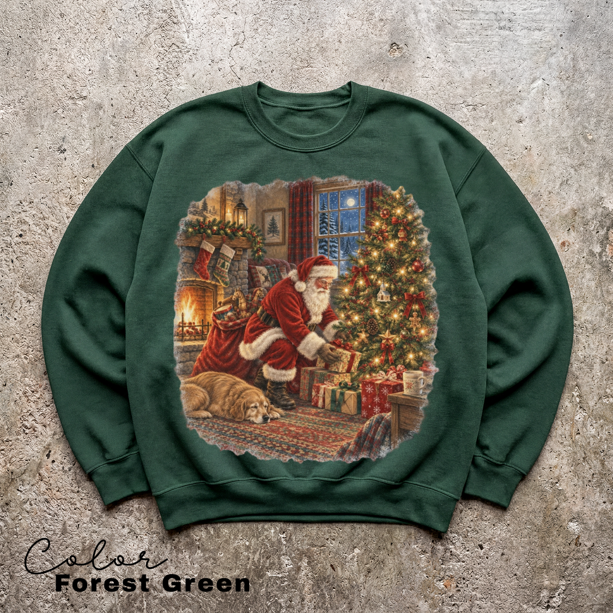 Retro 90s Christmas Sweatshirt, Vintage Style Santa, Cozy Holiday Crewneck,