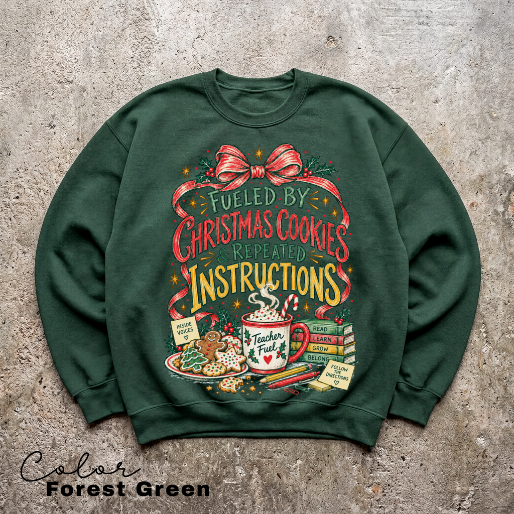 Teacher Christmas Sweatshirt, Holiday Teacher Crewneck, Retro Christmas Teacher Pullover, Teacher Gift Sweatshirt