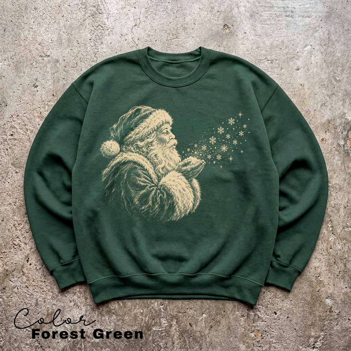 Santa Claus Sweatshirt, Vintage Christmas Crewneck, Holiday Winter Pullover, Retro Christmas Sweatshirt