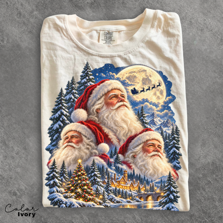 Retro Santa Christmas Shirt, Vintage Christmas 90s Tee, Santa Claus Face Shirt, Comfort Colors Tee