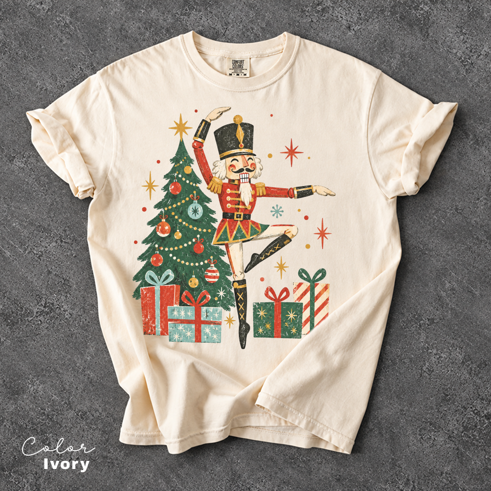 Nutcracker Dancing Shirt, Vintage Christmas Dancer Tee, Nutcracker Graphic Tee, Comfort Colors