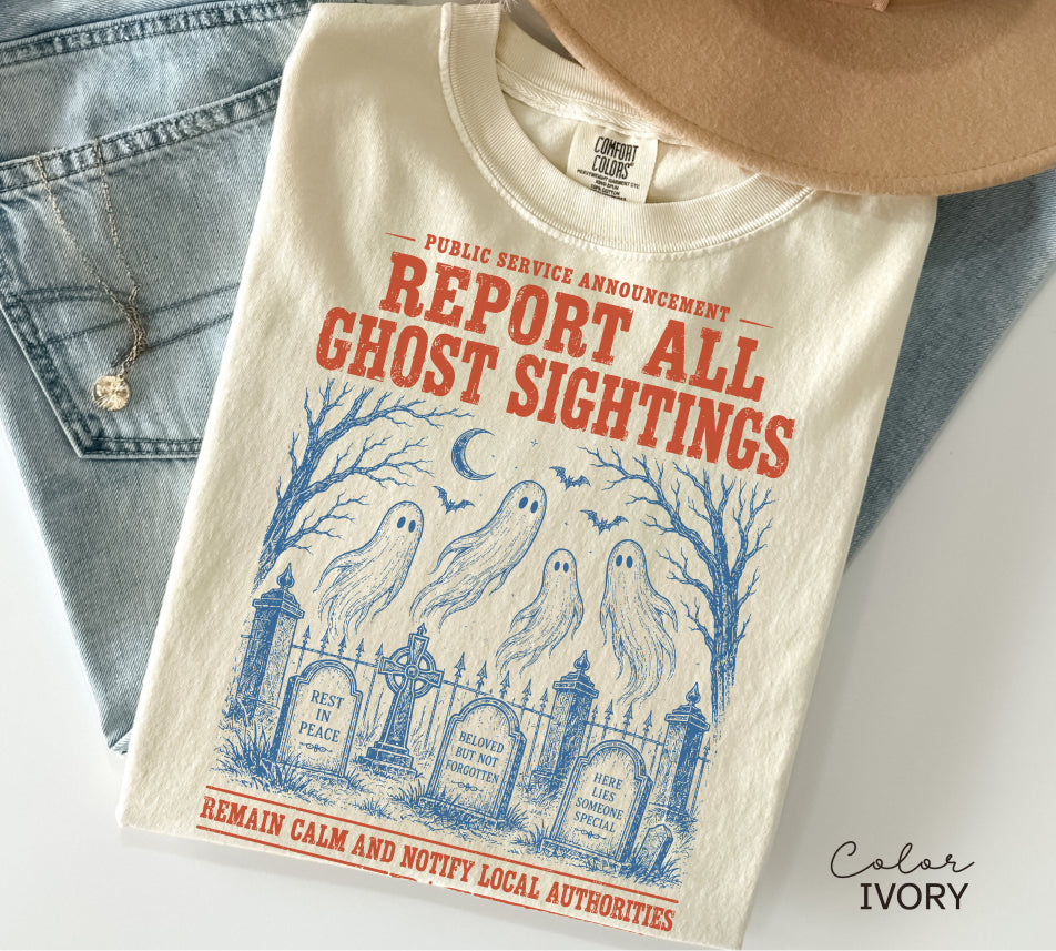 Halloween Ghost Shirt, Fake Halloween Public Service Announcement