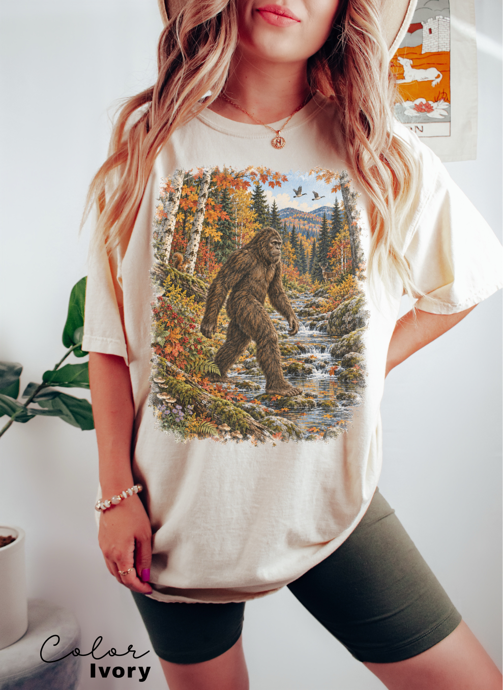 Retro Bigfoot Shirt, Nature Sasquatch Tee