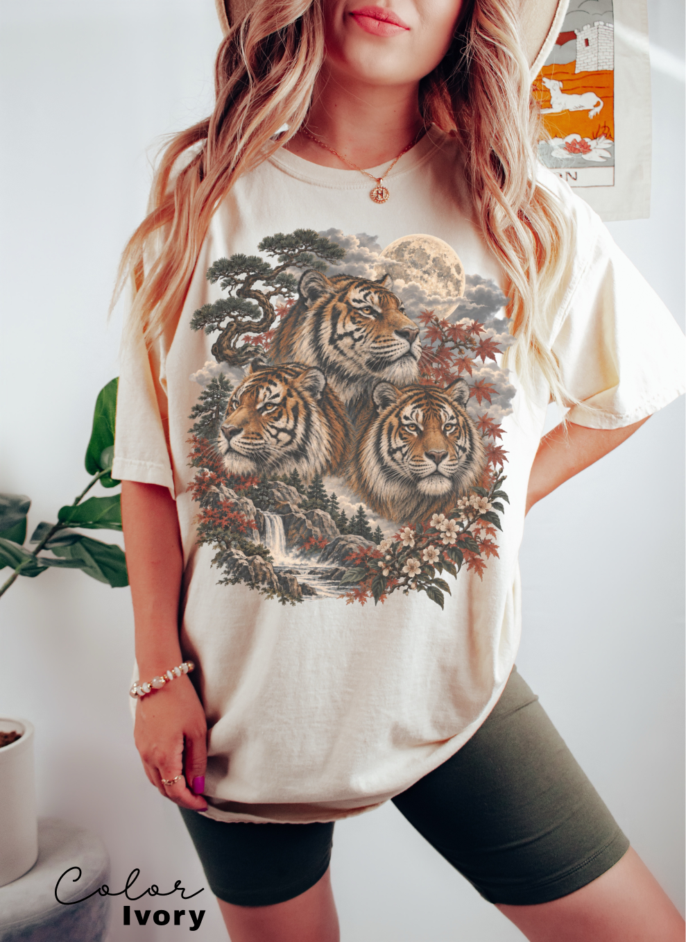 Vintage Tiger Tee, Retro 90s Style Tee,