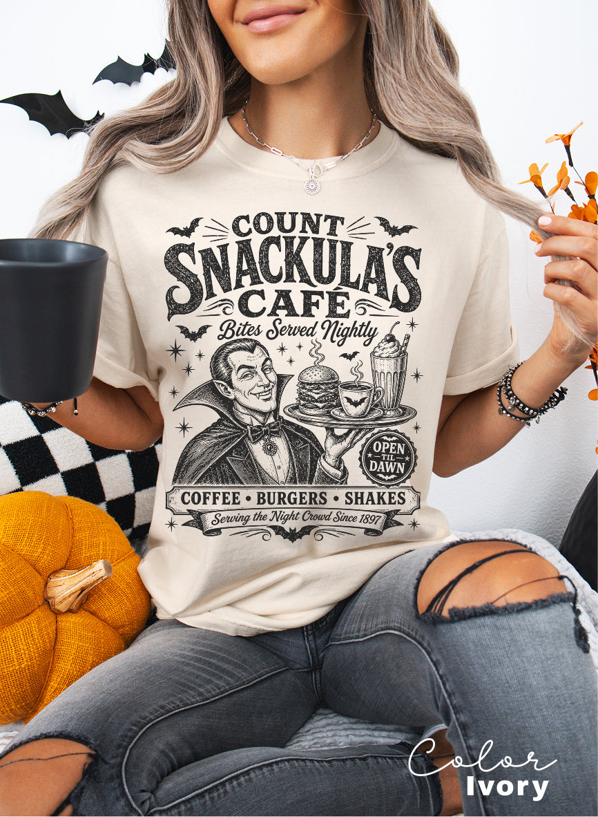 Retro Halloween Tee, Vampire Graphic Tee, Spooky Vintage Shirt