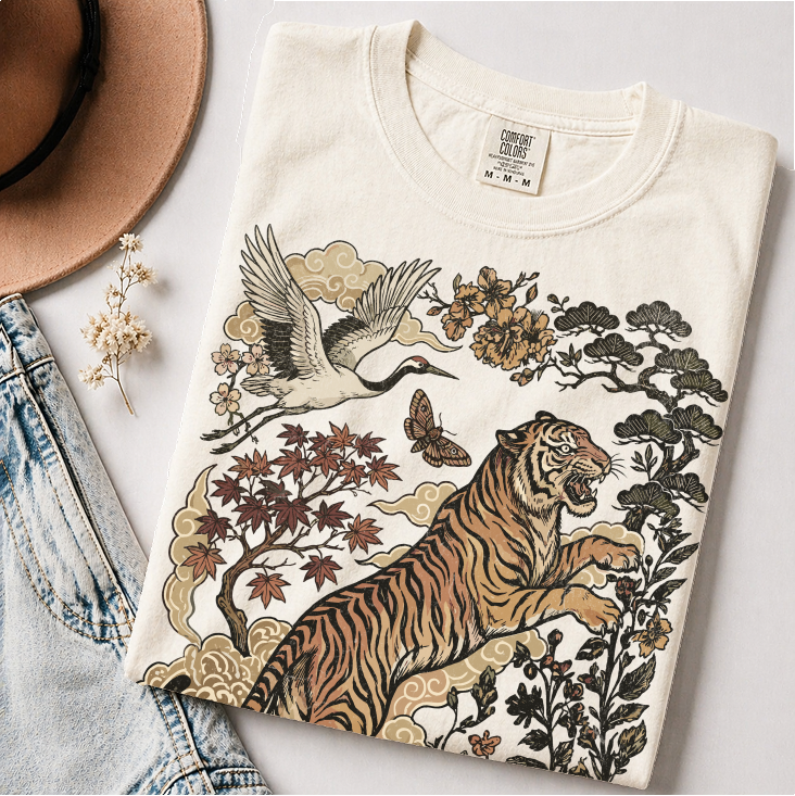 Retro Tiger Tee and Sweatshirt