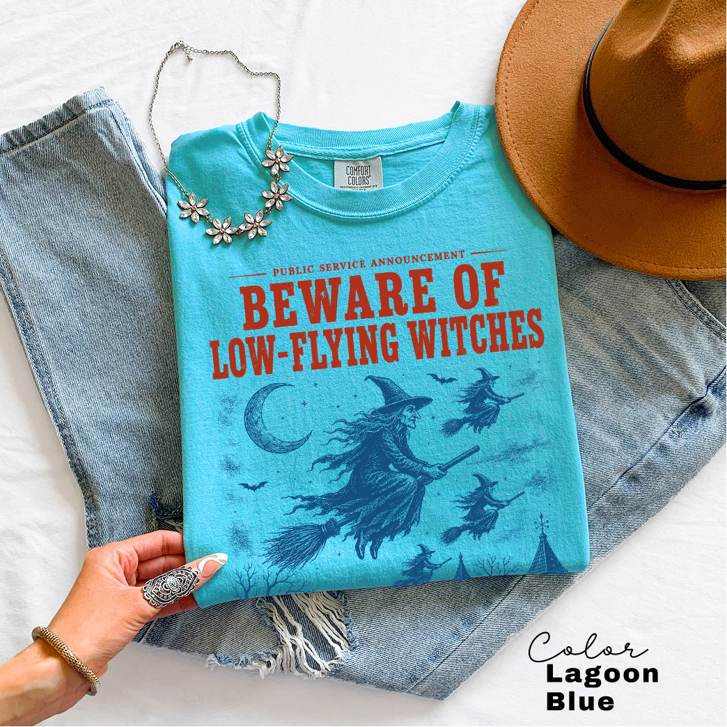 Halloween Witch T-Shirt, Vintage Witch Graphic Tee, Fake Halloween Public Service Announcement