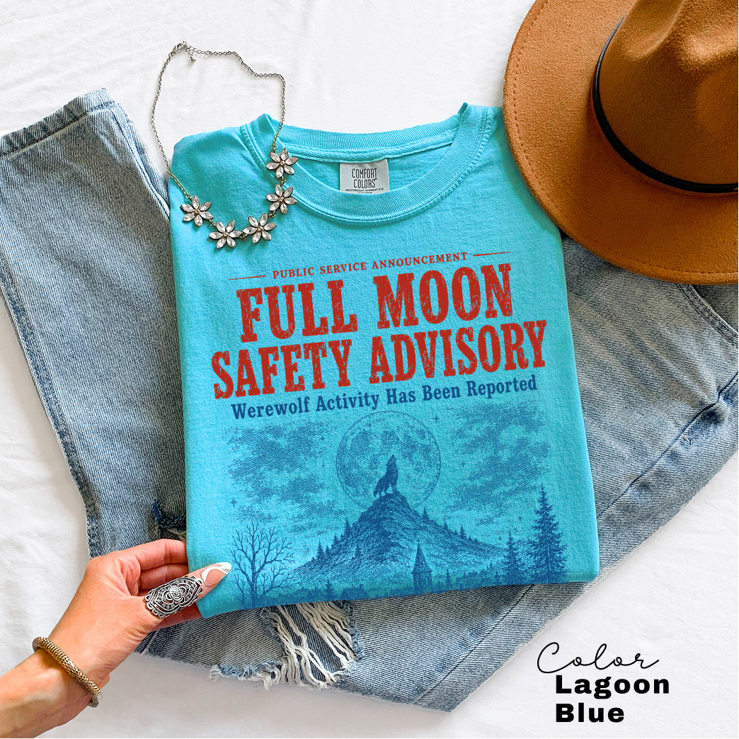 Retro Halloween Werewolf T-Shirt,fake Halloween Public Service Announcement
