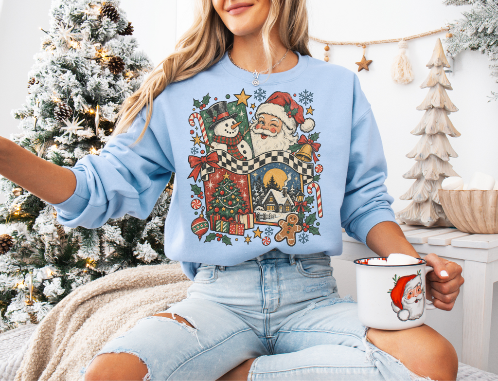 Christmas Vintage Sweatshirt, Retro Crewneck, Retro Winter Pullover, Retro Christmas