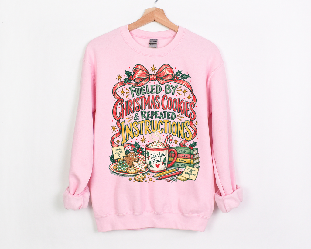 Teacher Christmas Sweatshirt, Holiday Teacher Crewneck, Retro Christmas Teacher Pullover, Teacher Gift Sweatshirt